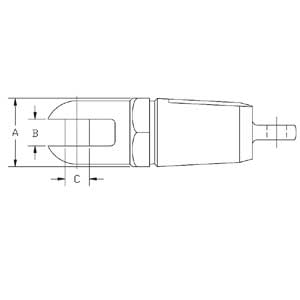Series 00615 Swivel Clevis Innerduct Dimensions