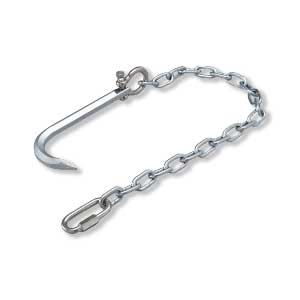 Allegro 9401-32 Magnetic Manhole Cover Lifter Hook and Chain