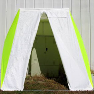 Pop-Up Versa Work Tent Front View