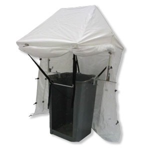 Aerial Tent on Lift Bucket