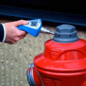 HL 50-BT Water Leak Detector on a Fire Hydrante