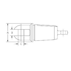 Series 00605 Clevis Innerduct Pulling Eye Dimensions