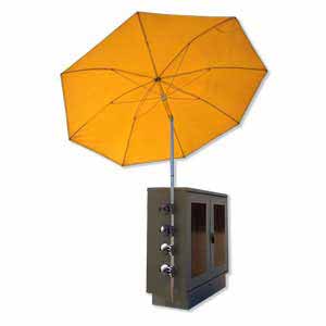Kool Klamp Suction Clamp Umbrella Mount In Use