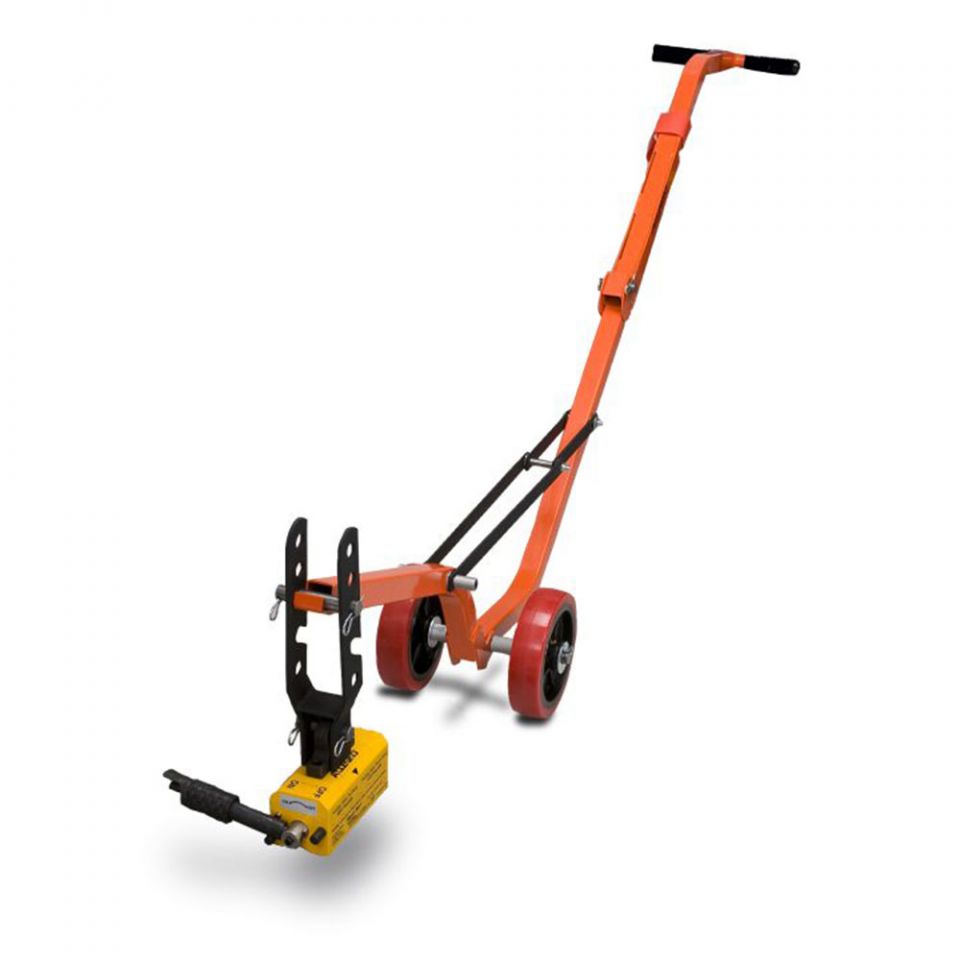 Magnetic Manhole Cover Lifter w/Steel Dolly & 660 lb. Magnet - WCT