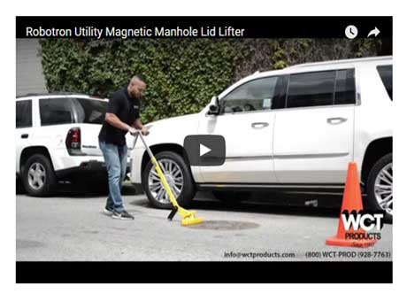 Utility Robotron Magnetic Manhole Cover Lifter Video